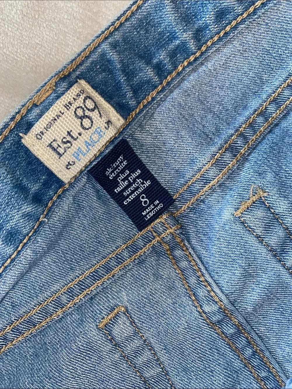 The Children's Place Girls Skinny Stretch Denim Jeans Medium Wash Size 8 Plus